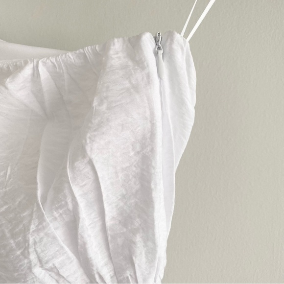 French Connection Linen White One-Shoulder Dress - Picture 4 of 6